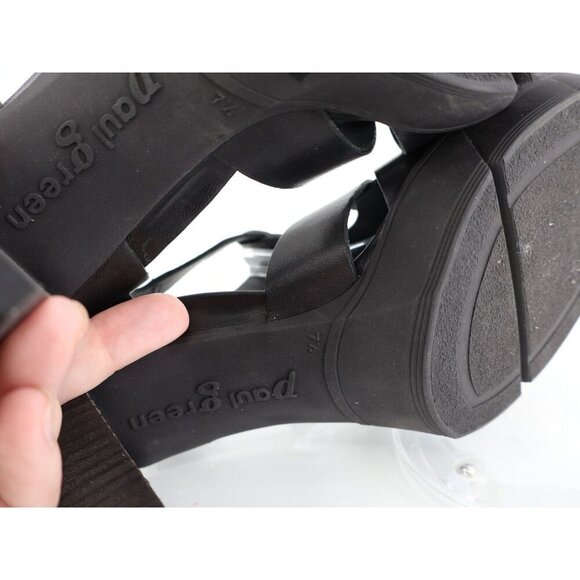 Paul Green Womens Raven Sandals Block Heel Black Leather Size 7.5 UK / 10 US - Picture 10 of 12